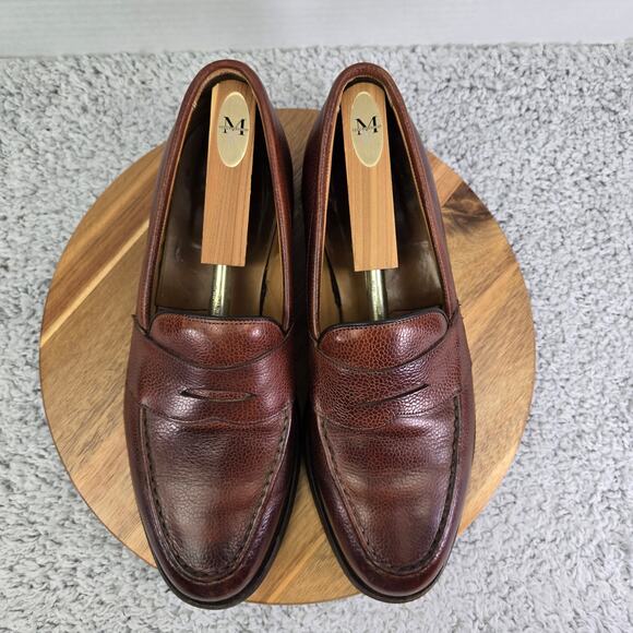 Joseph Cheaney Howard R 5203 Mahogany Brown Studded Penny Loafer Mens UK11 US12 - Picture 5 of 16